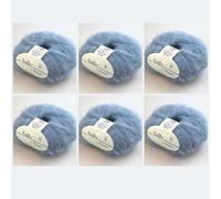 Sally by Permin Lot de 6 fils moelleux en alpaga superfine, coton et mérinos (175 m/50 g) (01 bleu bébé)