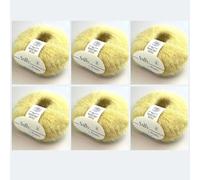 Sally by Permin Lot de 6 fils moelleux en alpaga superfine, coton et mérinos (175 m/50 g) (05 jaune soleil)
