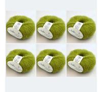 Sally by Permin Lot de 6 fils moelleux en alpaga superfine, coton et mérinos (175 m/50 g) (06 citron fluo)