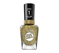 Sally Hansen Miracle Gel™ - Sunken Treasure - Formule gel longue durée - Pas besoin de lampe UV - Vernis à ongles à paillettes dorées