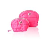 SALLY ROSE Trousse de maquillage Barbie ou Hello Kitty en forme de dôme - Licence officielle - Grande et petite trousse de voyage matelassée, rose