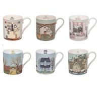 Sally Swannell For Wrendale Designs Lot de 6 mugs 0,3 l