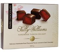 Sally Williams Dark Chocolate Enrobed Rose Turkish Delight 300 g (Pack of 2)