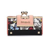 Sally Young Porte-monnaie rétro pour femme Motif différents - Blanc - Papillon blanc.,