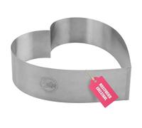 Sallys Moule en forme de cœur - 28 cm de diamètre - 8 cm de haut - Cadre de cuisson en forme de cœur en acier inoxydable - Anti-fuite et passe au four - Passe au lave-vaisselle