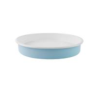 Sallys Plat à four en émail - Diamètre : 32 cm - Passe au four jusqu'à 230 °C - Convient pour l'induction - Aromaneutral (bleu pastel)