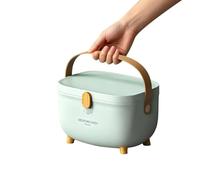 Salmeee Armoire à pharmacie à 2 étages, mallette de premiers secours pour | ABS, 28 x 20 x 18 cm, résistant à la poussière et à l'humidité, pour la maison, la pratique et l'extérieur, sûr et organisé