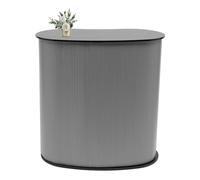 Salmeee Comptoir de réception pliable - Table de présentation ronde - Pour occasions spéciales, réception d'entreprise, démonstrations de produits, 40 x 90 x 90 cm