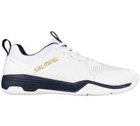 Salming Eagle 2 1234050-0732 Chaussures de handball d'intérieur Blanc/bleu/doré, Blanc., 44 EU