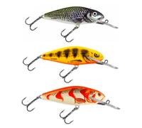 Salmo Leurres Perche Flottants Perch Holographique Gris Shiner 8cm 12cm