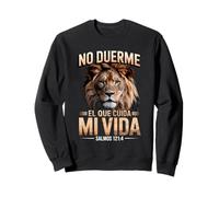 Salmos 12:14 - Que Dieu me prenne Soin de Christian Lion Sweatshirt