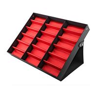 Salmue 18 Verres de Lunettes de Soleil montés Stand, boîte de Rangement de Lunettes, boîte d'organisateur de Bijoux