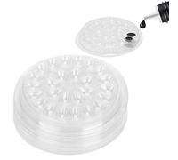 Salmue 50pcs / Set Support de Colle de Faux Cils, Colle en Plastique Joint Forme de Fleur Tampon de Colle pour Extension de Cils Support de Colle de Faux Cils avec 27 puits de Maquillage