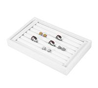 Salmue Anneau pour Bijoux, Anneaux, Bijoux Anneaux pour Velours Boîte à Bagages, boîte 7 pièces 4 Couleurs Peuvent être achetées 50 à 70 (Blanc)
