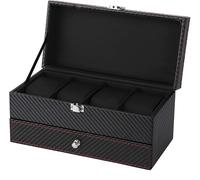 Salmue Double boîtier de Rangement de Montre de Bijoux, boîte à Collier de Boucles d'oreille Anneaux de Bracelet, boîte de Rangement, boîte d'organisateur de Bijoux