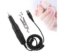 Salmue Poignée de Foret à Ongles, poignée électrique de Stylo de manucure de pédicure de manucure de pièce à Main électrique d'art de Foret, poignée de Foret électrique Professionnelle (Noir)