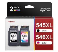 Salols 545 546 XL Cartouches d'encre de Rechange pour Canon 545 et 546 PG-545 CL-546 XL Noir et Couleur pour Pixma TS3150 MG3050 MG2550S MG2950 TR4550 TR4551 TR4650 MX495 TS3355 5 TS33. 50