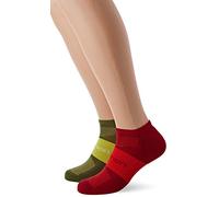 Salomon, 2 Paires de Chaussettes Basses, Unisexes, SONIC 2-PACK, Polyamide, Taille S (36-38), Rouge/Jaune (Biking Red/Citronelle), LC1131900