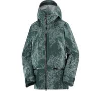 Salomon - Veste de ski imperméable - Absolute 3L Print Jkt W Ao/Green Gables pour Femme - Taille M - Vert Vert M