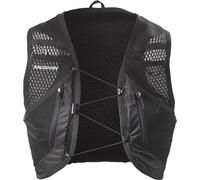 Salomon Active Skin 12 No Flasks Gilet d'hydratation Trail Running Randonnée Vélo Unisexe, Compatible avec gourdes Souples (Non incluses), Fit précis, Rangement optimisé, Noir, XS