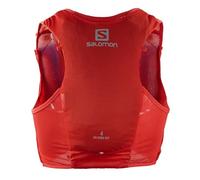 Salomon Adv Hydra Vest 4 Gilet d'hydratation Trail running Randonnée Vélo unisexe, Confort et stabilité, Accès rapide à l’hydratation, Simplicité, Rouge, M