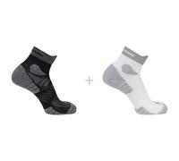 Salomon - Aero Ankle 2-Pack - Chaussettes de running - EU 45-47 - white / black