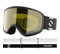 Salomon AKSIUM 2.0 Access Masque Enfant, Masque Ski Anti-buée pour Trail Running et Sports Outdoor, Noir/F.Jaune