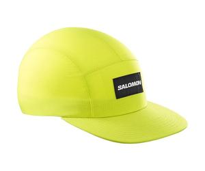 Salomon Bonatti Waterproof Five Panel Casquette unisexe, Trail running Randonnée Vélo Protection imperméable, Confort en toute légèreté, Style original, Jaune, Taille Unique