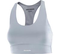 Salomon - Brassière légère stretch en polyester recyclé - Shakeout Core Bra W Trade Winds pour Femme - Taille M - Gris Gris M