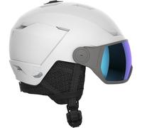 SALOMON - Casque De Ski/Snow Icon Lt Visor White/uni.m.Blue Femme - Femme - Taille s - Blanc