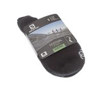 Salomon - Chaussette Basses - Lot de 2 - Respirantes - Sans bouclette - Montagne - Coton - Noir - FESTIVAL 2-PACK BLACK/BLACK - 36/38