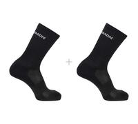 Salomon - Evasion Crew 2-Pack - Chaussettes multifonctions - EU 45-47 - black / black