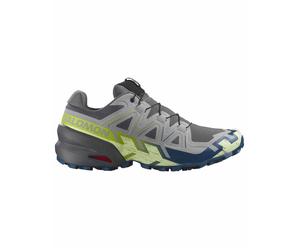 Salomon - Chaussures de trail - Speedcross 6 M Castlerock / Lime Cream / Poseidon - Taille 42 - Gris Gris 42