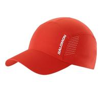 Salomon Cross Casquette unisexe, Trail running Randonnée Vélo Confort en toute légèreté, Transfert d’humidité, Matière recyclée, Rouge, Taille Unique
