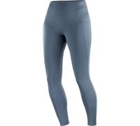 Collant long Salomon Cross Run 28" bleu gris femme - XS