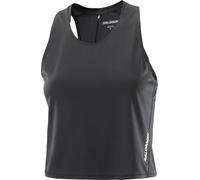 Salomon - Débardeur de running ultraléger et respirant - Sense Aero Short Tank W Deep Black pour Femme - Taille XS - Noir Noir XS