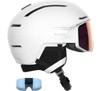 Salomon - Driver Prime Sigma Plus White Silver Pink + Sky Blue - S - Casque visière
