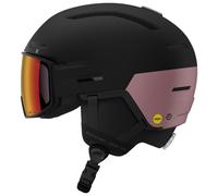 Salomon - Driver Pro Sigma Photo Mips Black Dawn Pink Metal Poppy Red - M - Casque de ski avec visière