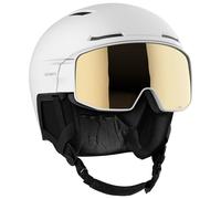 Salomon - Driver Pro Sigma White Black Gold - L - Casque de ski avec visière
