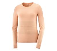 Salomon Elevate Move On Long Sleeve T-Shirt Femme Pêche - Maillots de running femmes S