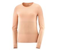 Salomon Elevate Move On Long Sleeve T-Shirt Femme Pêche - Maillots de running femmes XS