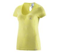 Salomon Elevate Seamless Short Sleeves Tee Femme Jaune - Tee-shirts de running femmes L