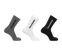 Chaussettes Salomon Everyday Crew 3-Pack gris foncé blanc noir - S