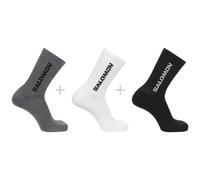 Chaussettes Salomon Everyday Crew 3-Pack gris foncé blanc noir - S