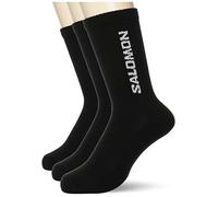 Salomon Everyday Lot de 3 Chaussettes mi-Mollet Ras du Cou, Confort Classique en Coton mélangé, Poignet sûr pour Le Pied, Soutien élastique de la voûte Plantaire pour Les Pieds sensibles