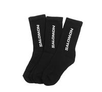 Salomon Everyday Lot de 3 Chaussettes mi-Mollet Ras du Cou, Confort Classique en Coton mélangé, Poignet sûr pour Le Pied, Soutien élastique de la voûte Plantaire pour Les Pieds sensibles