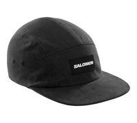 Salomon Five Panel Casquette unisexe, Trail running Randonnée Vélo Style décontracté, Polyvalence, Confort longue durée, Noir, Taille Unique