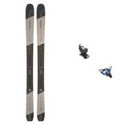 Salomon - Fixations de ski de randonnée - Pack Mtn 96 Carbon Rainy Day/Process Blue 2025 en Aluminium - Noir Noir 166 cm,174 cm,182 cm