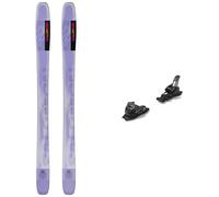 Salomon - Fixations de ski Freeride/Freestyle - Pack Qst Lumen 98 Lilac Breeze/Rhodamine Red/Saffron 2025 - Violet Violet 152 cm,160 cm