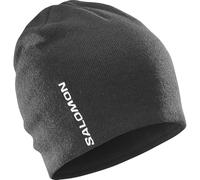 Salomon Graphic Beanie, Bonnet Chaud pour randonnée, Trail Running et Sports Outdoor pour Homme et Femme, Noir Profond, Taille Unique